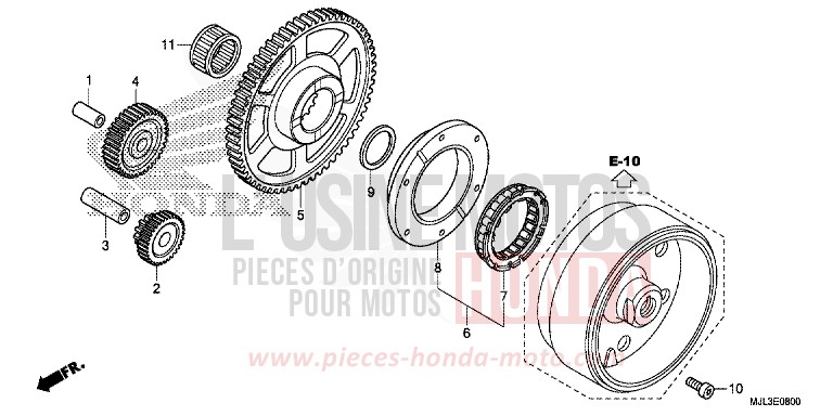 EMBRAYAGE DE DEMARRAGE de NC750X DCT SWORD SILVER METALLIC (NHA95) 2014